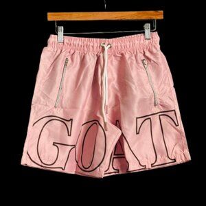 G.O.A.T. Windbreaker Shorts – Gray & Pink | Size S - NWT